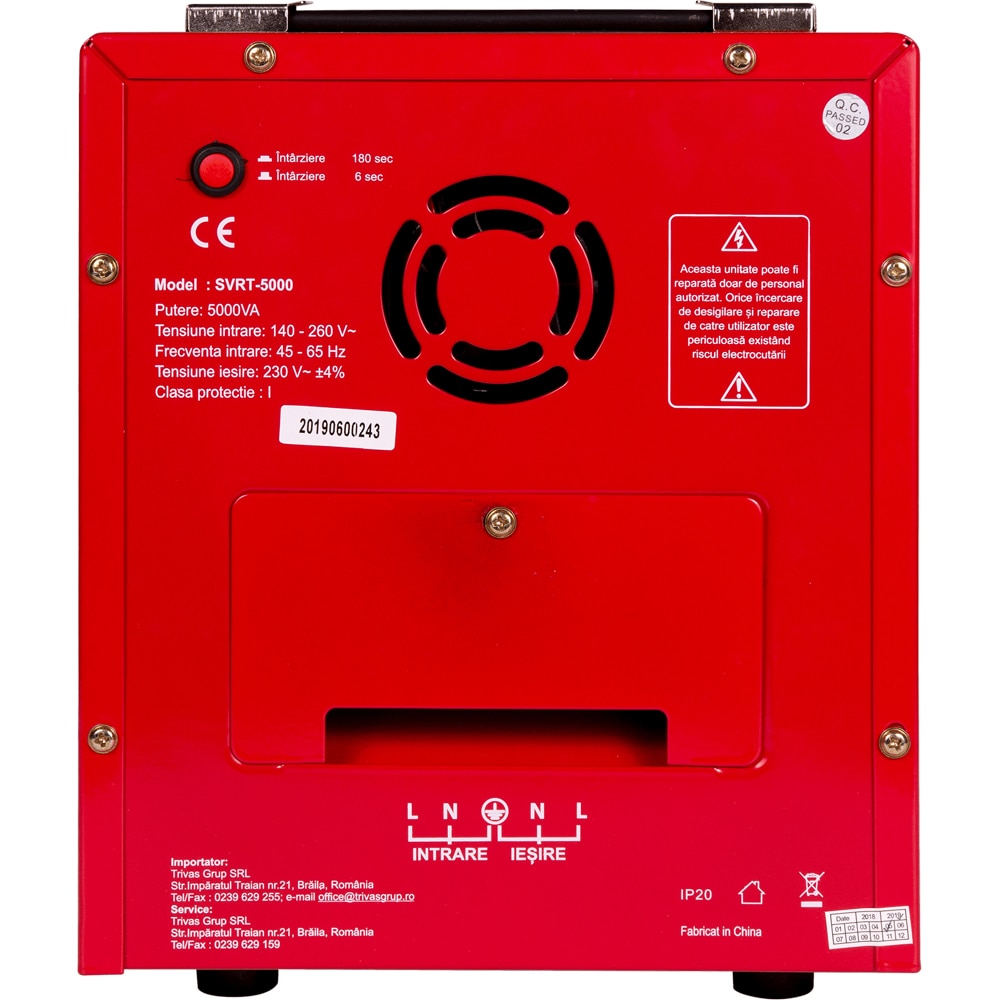 Stabilizator tensiune WESTECH SVRT, 5000VA, 2750W, 11.95A