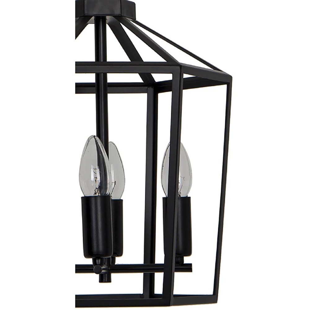 Pendul cu 4 becuri GOODHOME Nantan, E14, 28W, IP20, negru