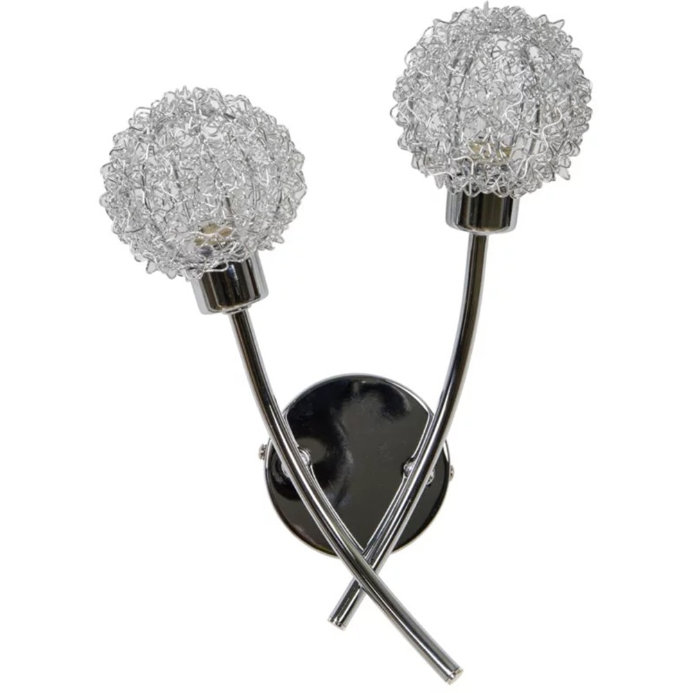 Aplica de perete Phaidros GoodHome, 2  G9, LED compatibil, argintiu