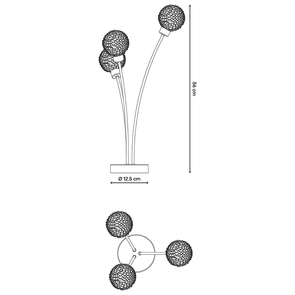Veioza GOODHOME Phaidros, G9, IP20, argintiu