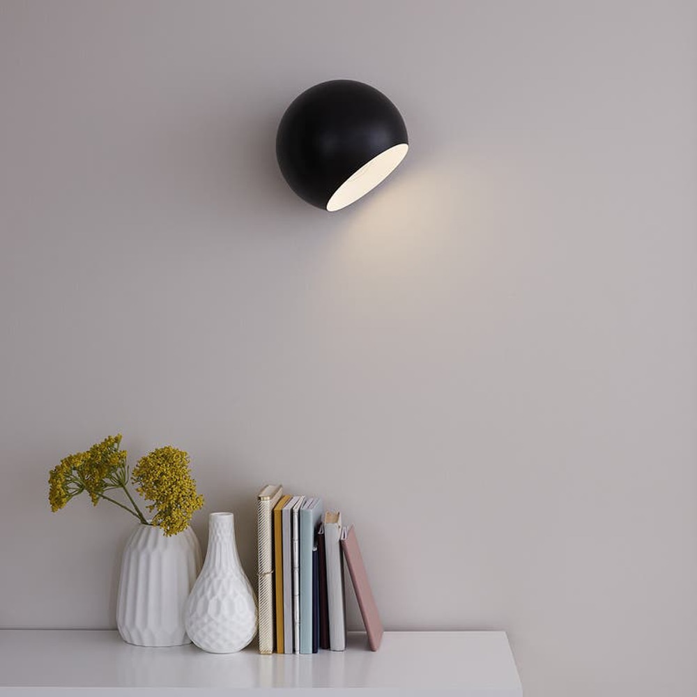 Aplica de perete Zosca GoodHome, 1  E27, LED compatibil, negru