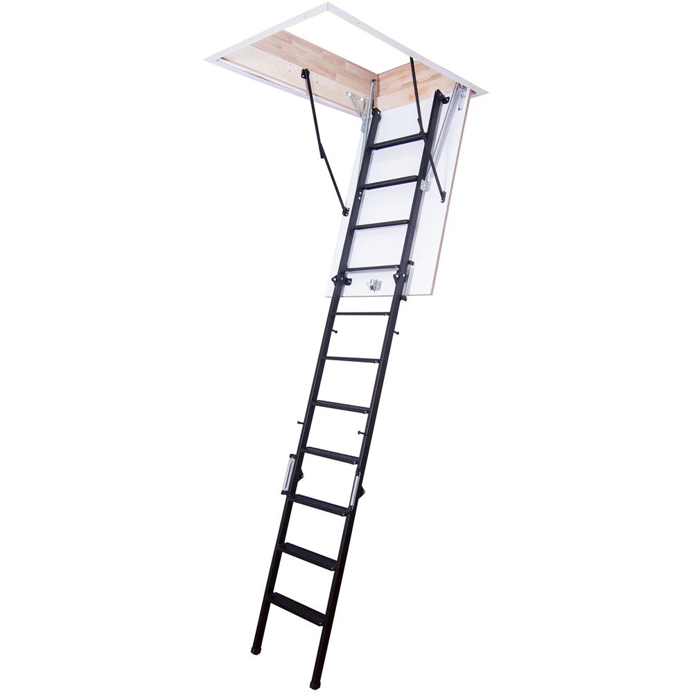 Scara mansarda Profil Metal Step, 110 x 60 x 280 cm, metal/PAL, negru