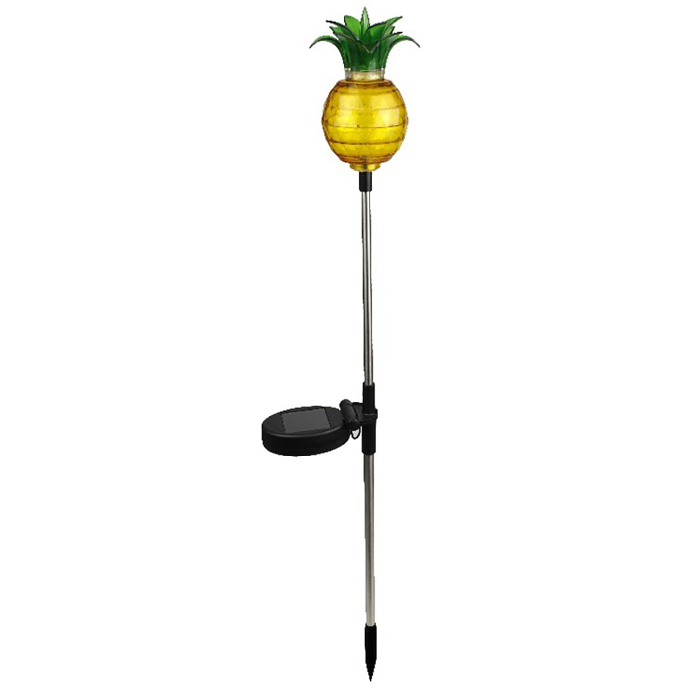 Lampa solara Ananas, 68 cm, galben