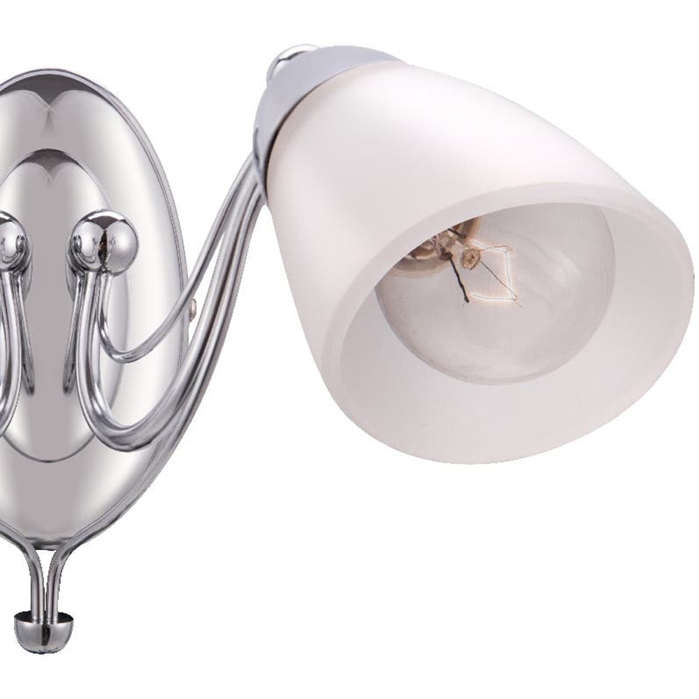 Aplica de perete Trivia GoodHome, 2  E14, LED compatibil, argintiu
