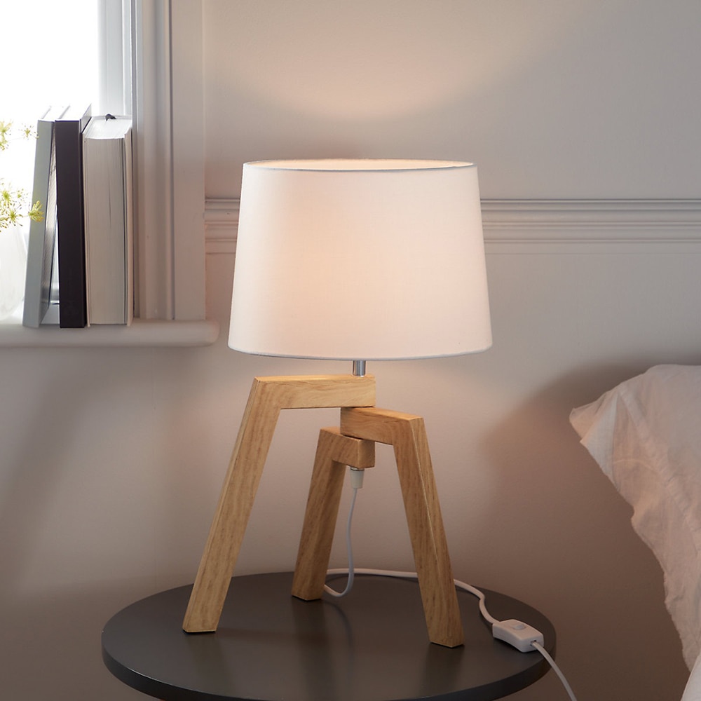 Veioza GOODHOME Trianoy, E14, IP20, alb