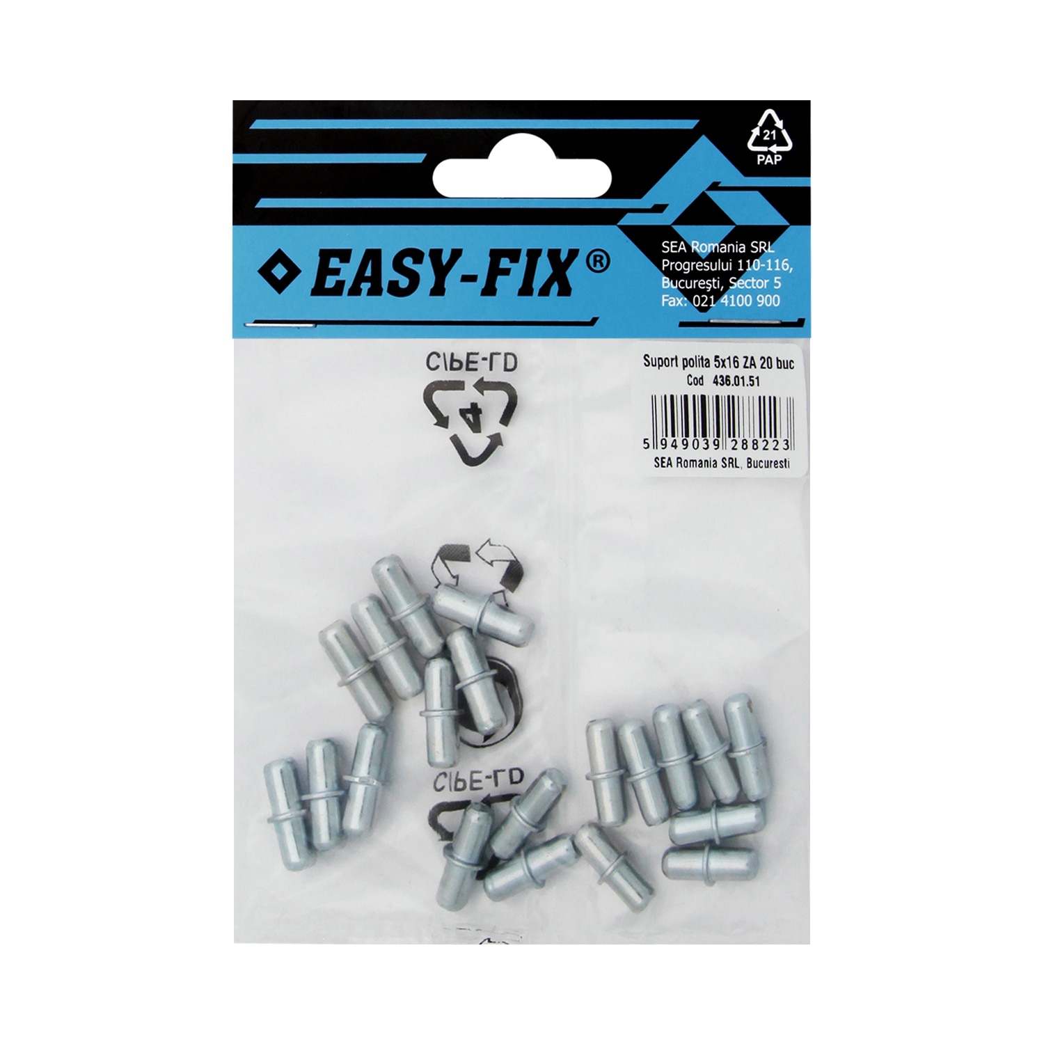 Suport Polita, Guler, 5 x 16mm, Za, Set 20 Buc