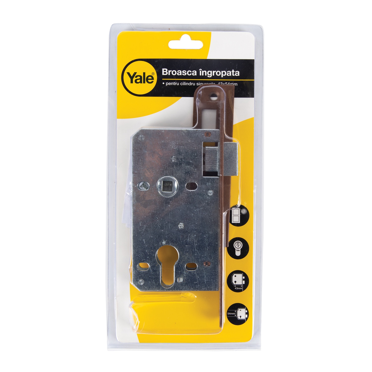 Broasca ingropata YALE Y3SGB, 43 x 54 mm, otel, auriu