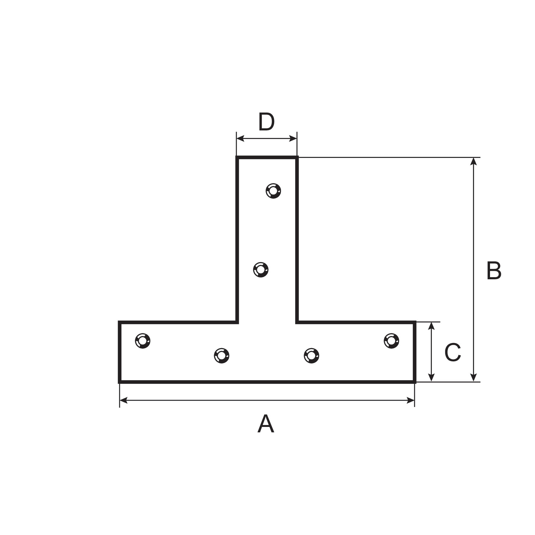 T Unghiular Znc 70X50X16