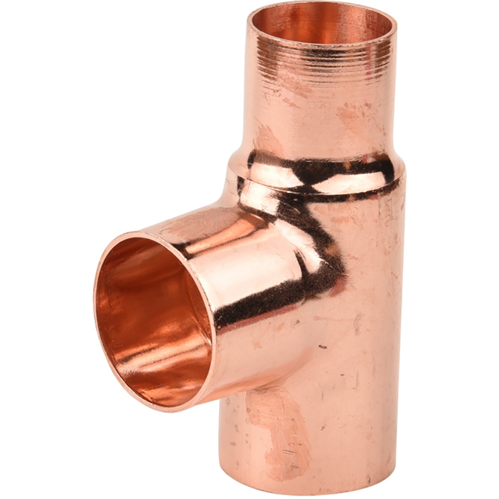 Teu redus cu 5130R, 18 x 15 x 15 mm, cupru