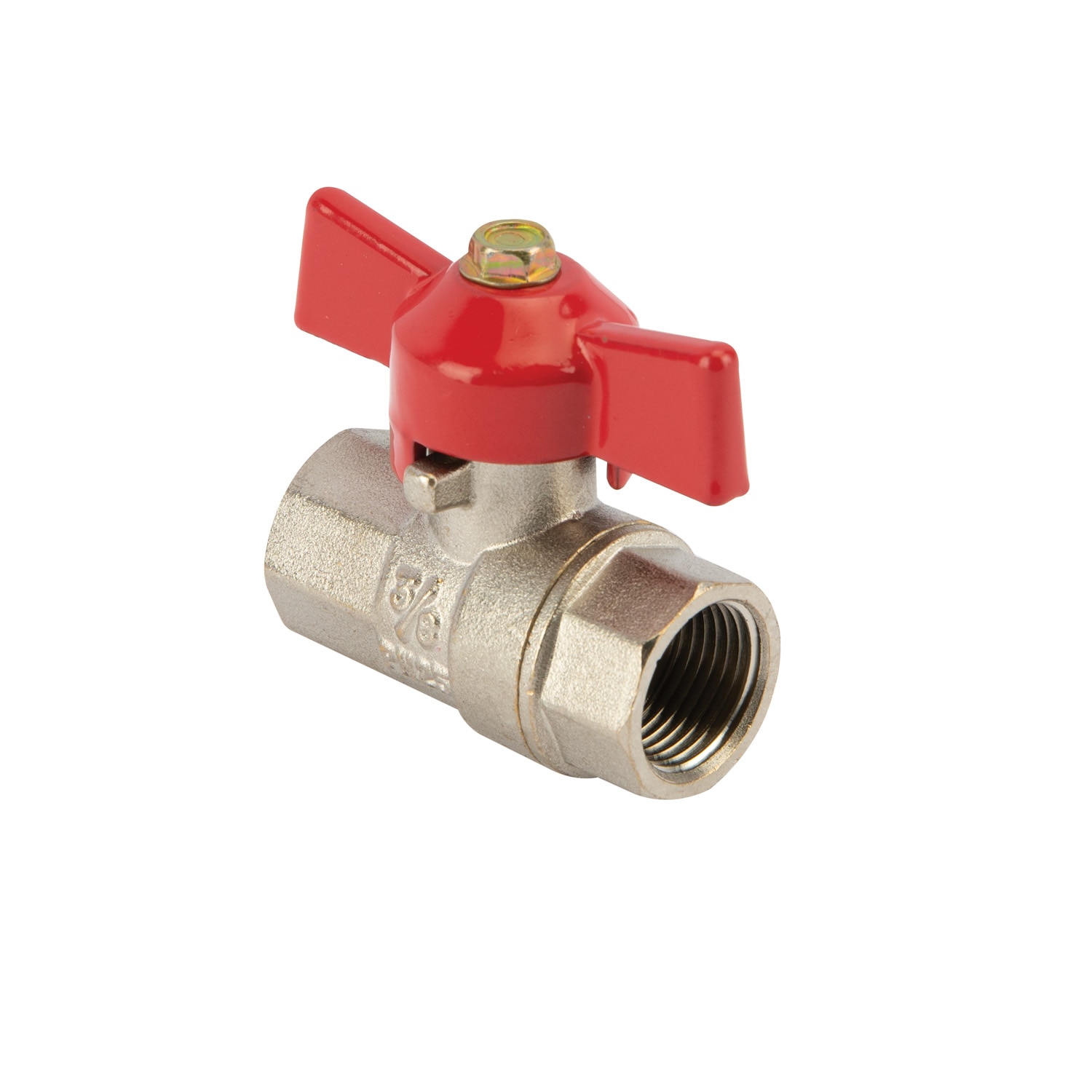 Robinet trecere fluture din alama, racord 3/8, FF