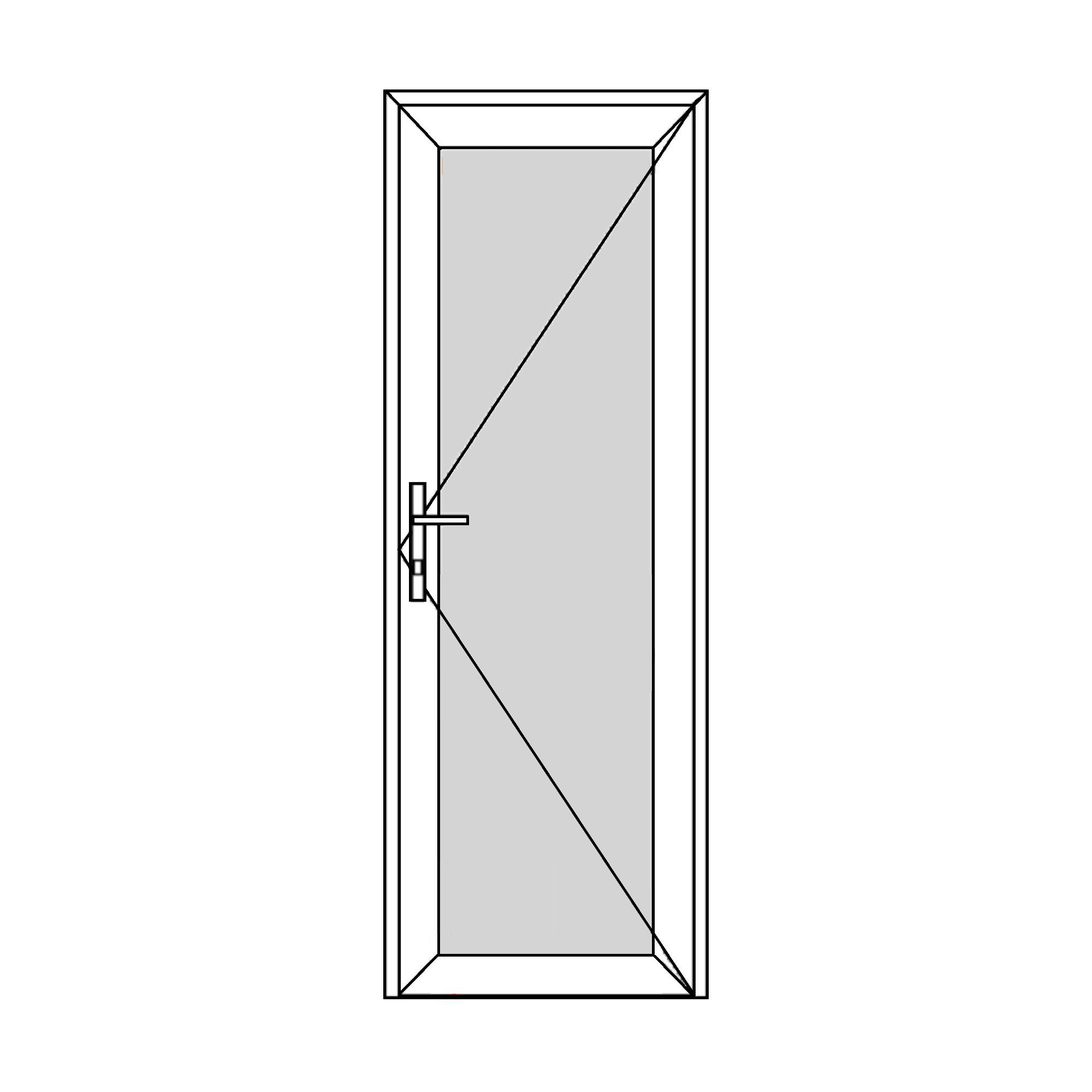 Usa termopan PVC exterior, batanta, plina, 4 C, alb, stanga, simpla deschidere, 88 x 205 cm • Aplast