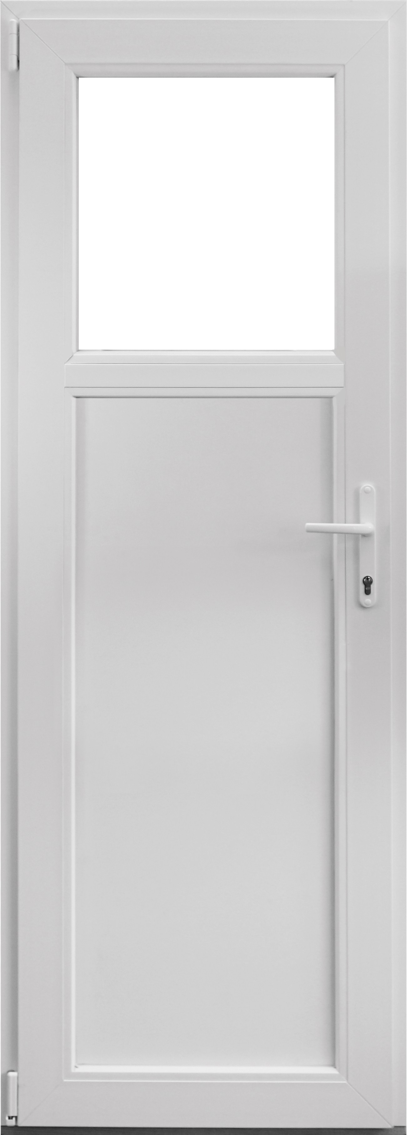 Usa termopan PVC exterior, batanta, cu geam, 4 C, 1/3, alb, dreapta, simpla deschidere, 78 x 205 cm  Aplast