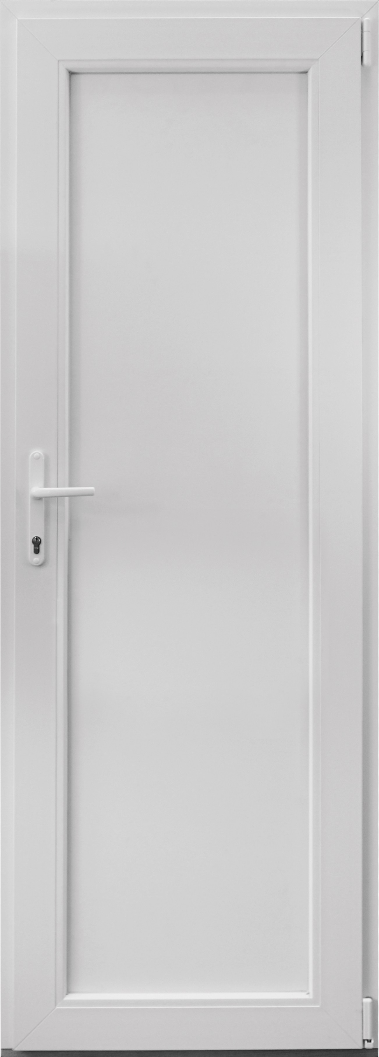 Usa termopan PVC exterior, batanta, plina, 4 C, alb, stanga, simpla deschidere, 78 x 205 cm  Aplast