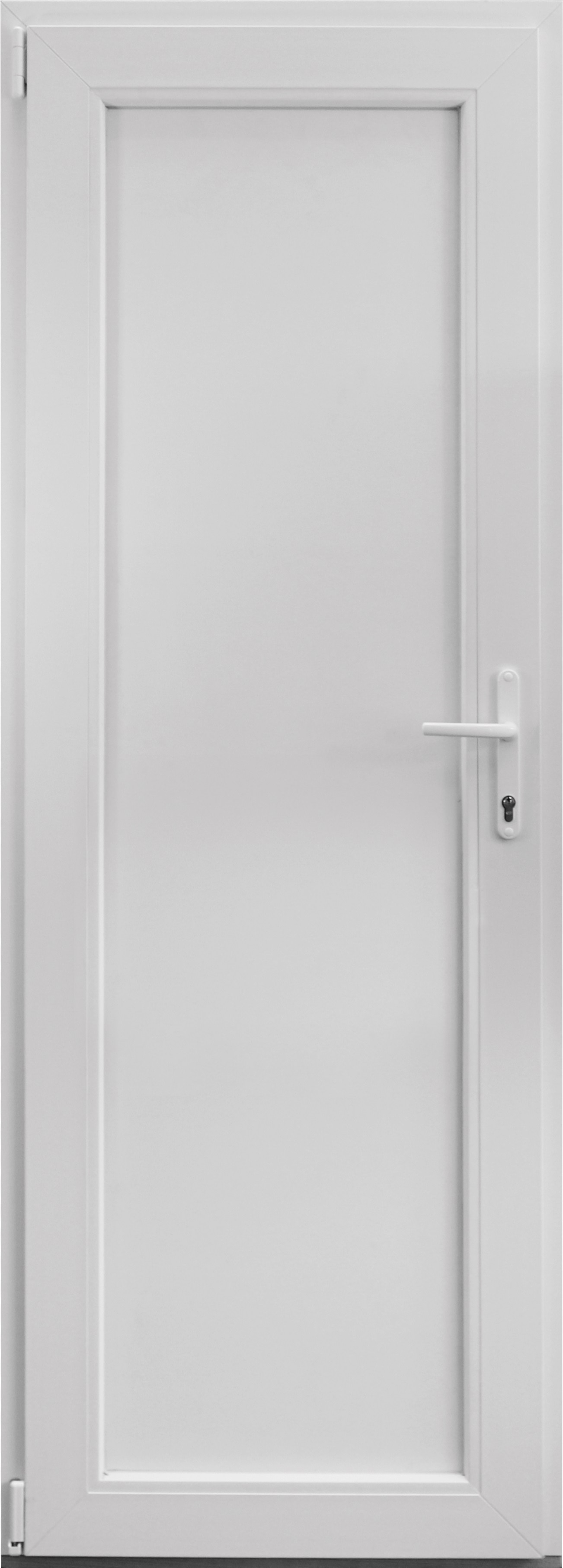Usa termopan PVC exterior, batanta, plina, 4 C, alb, dreapta, simpla deschidere, 78 x 205 cm  Aplast