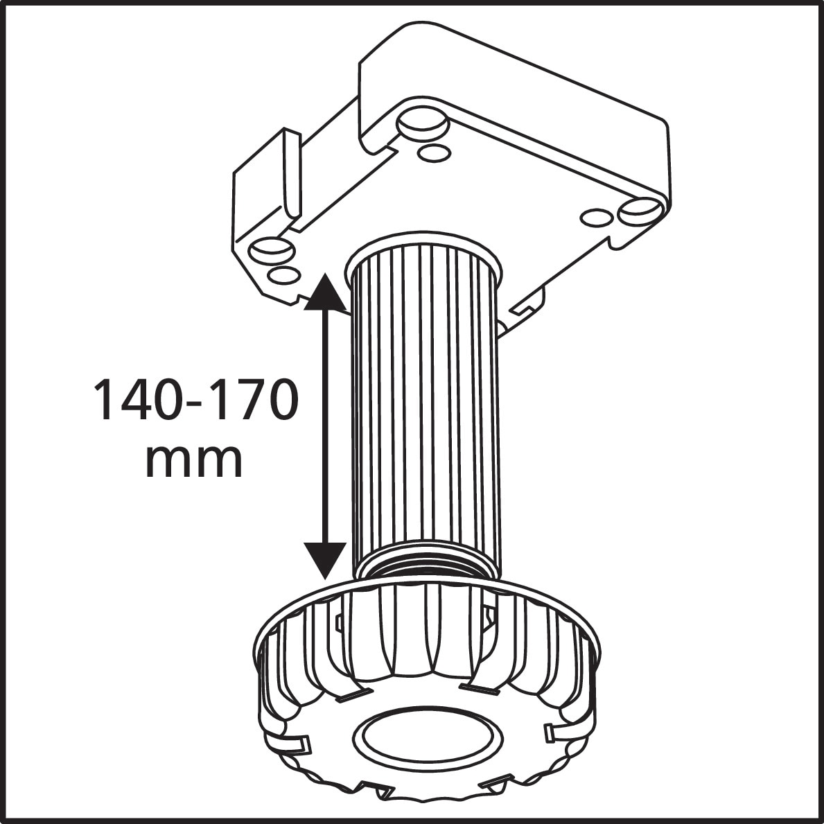 Picior Plastic Mobila 140170Mm