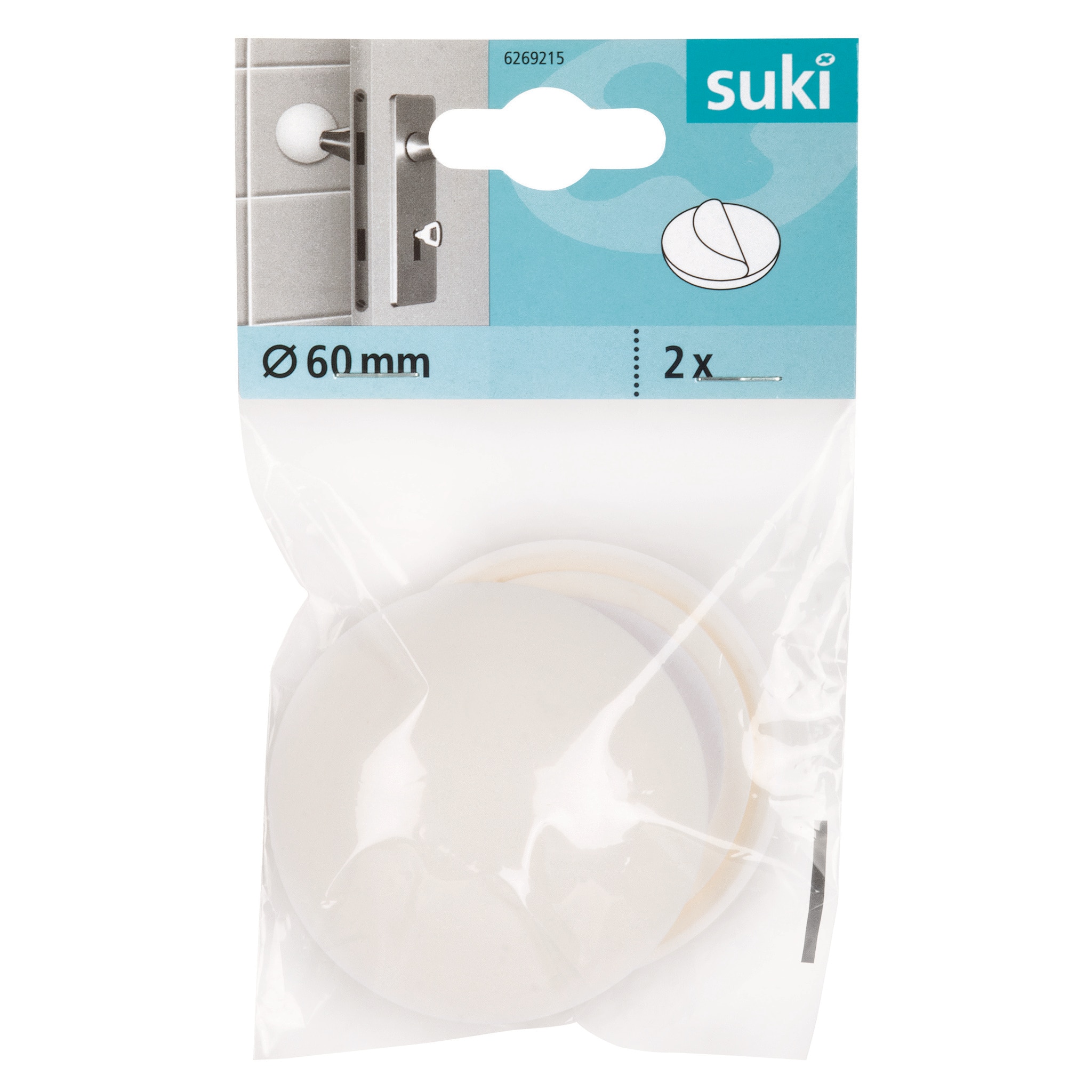 Set 2 opritoare usi tip tampon perete, 60 mm