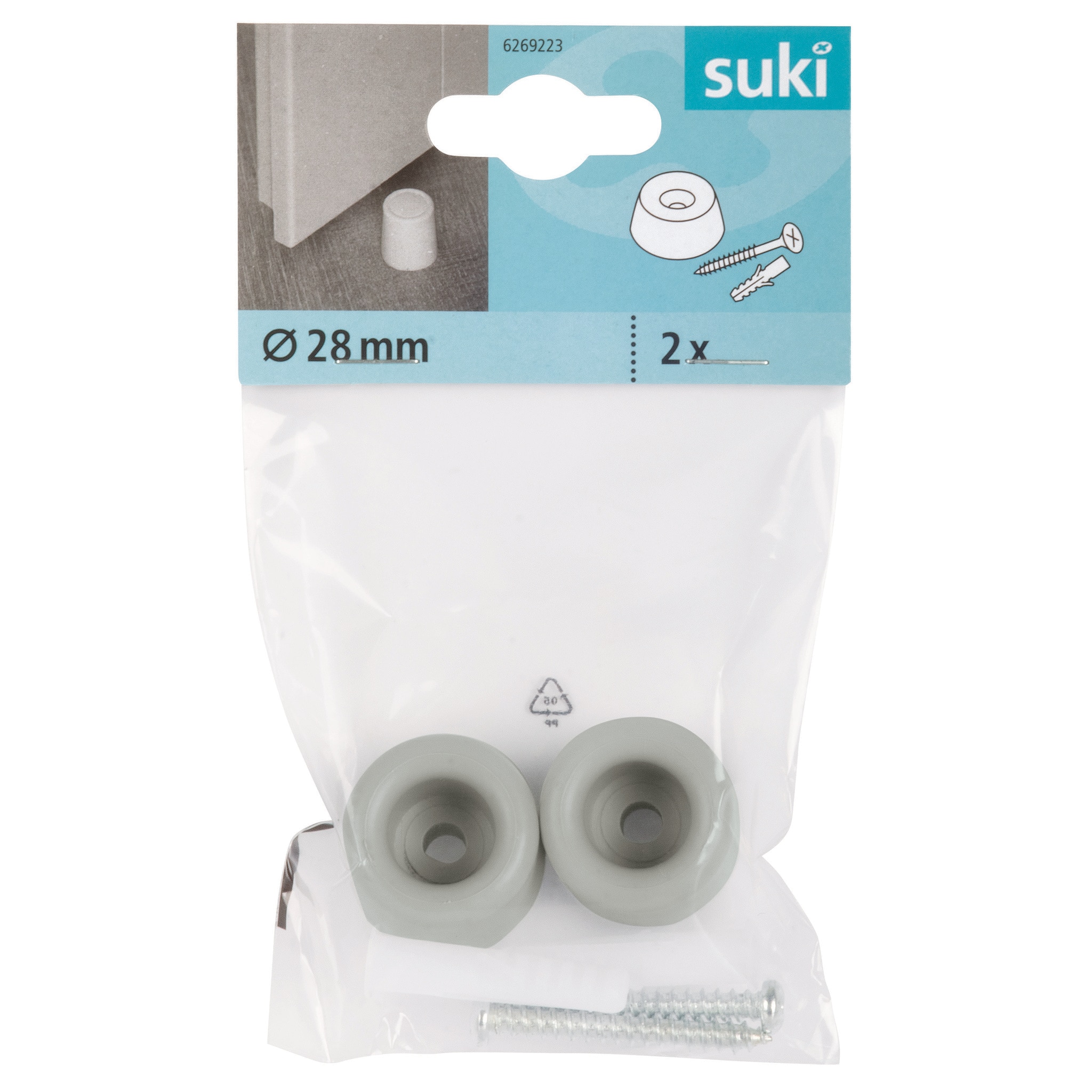 Opritor Usa Cu Surub 25Mm Gri 2 Buc