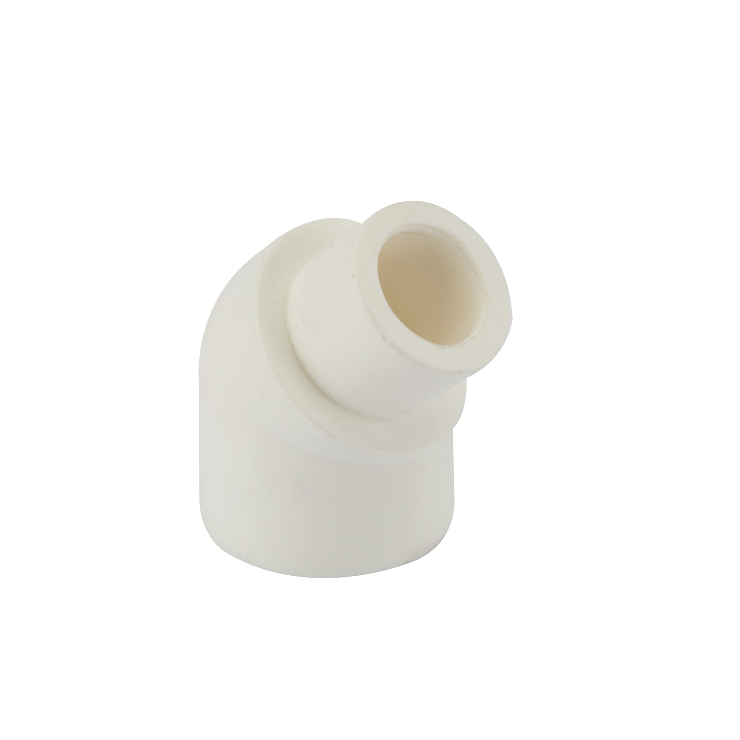 Cot plastic PPR, alb, 20 mm, unghi 45, interior-exterior