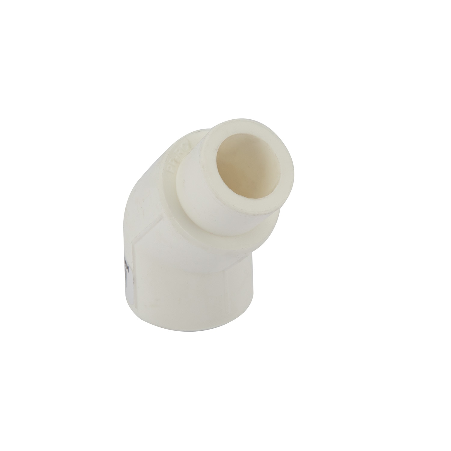 Cot plastic PPR, alb, 25 mm, unghi 45, interior-exterior