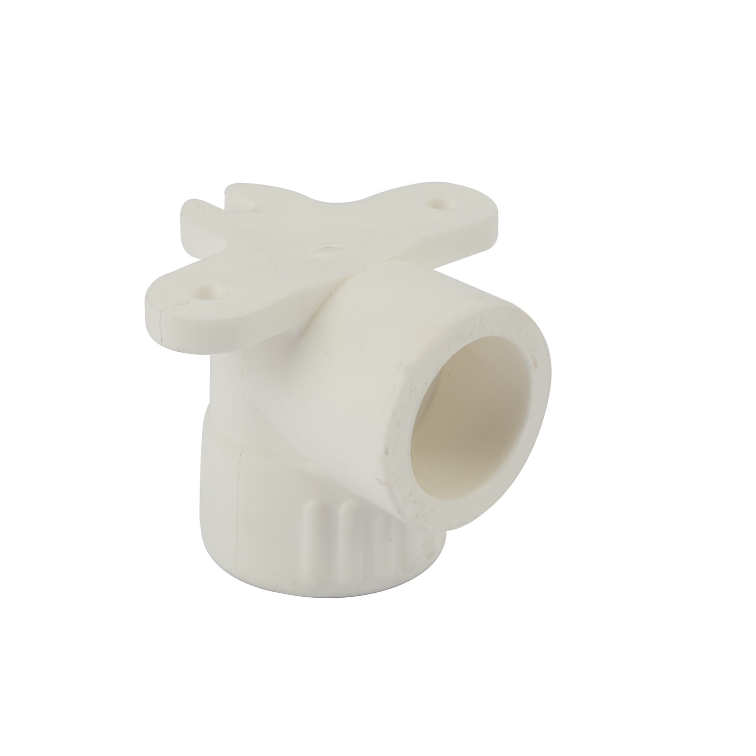 Cot perete plastic PPR, 25 mm, racord 1/2, unghi 90, simplu