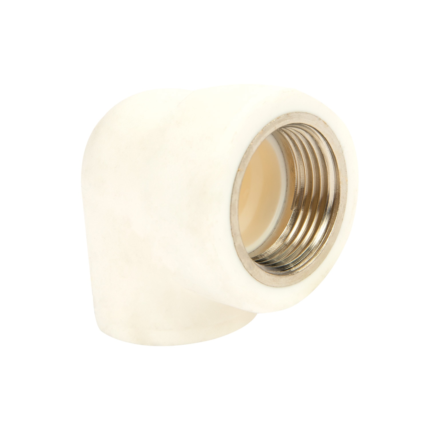 Cot plastic PPR, alb, 32 mm, unghi 90, racord 1, filet interior