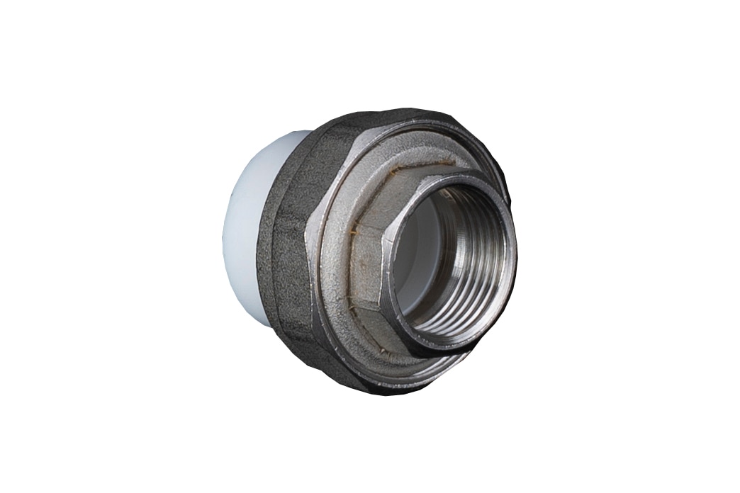 Racord olandez PPR, 25 mm, racord 3/4, filet interior, alb