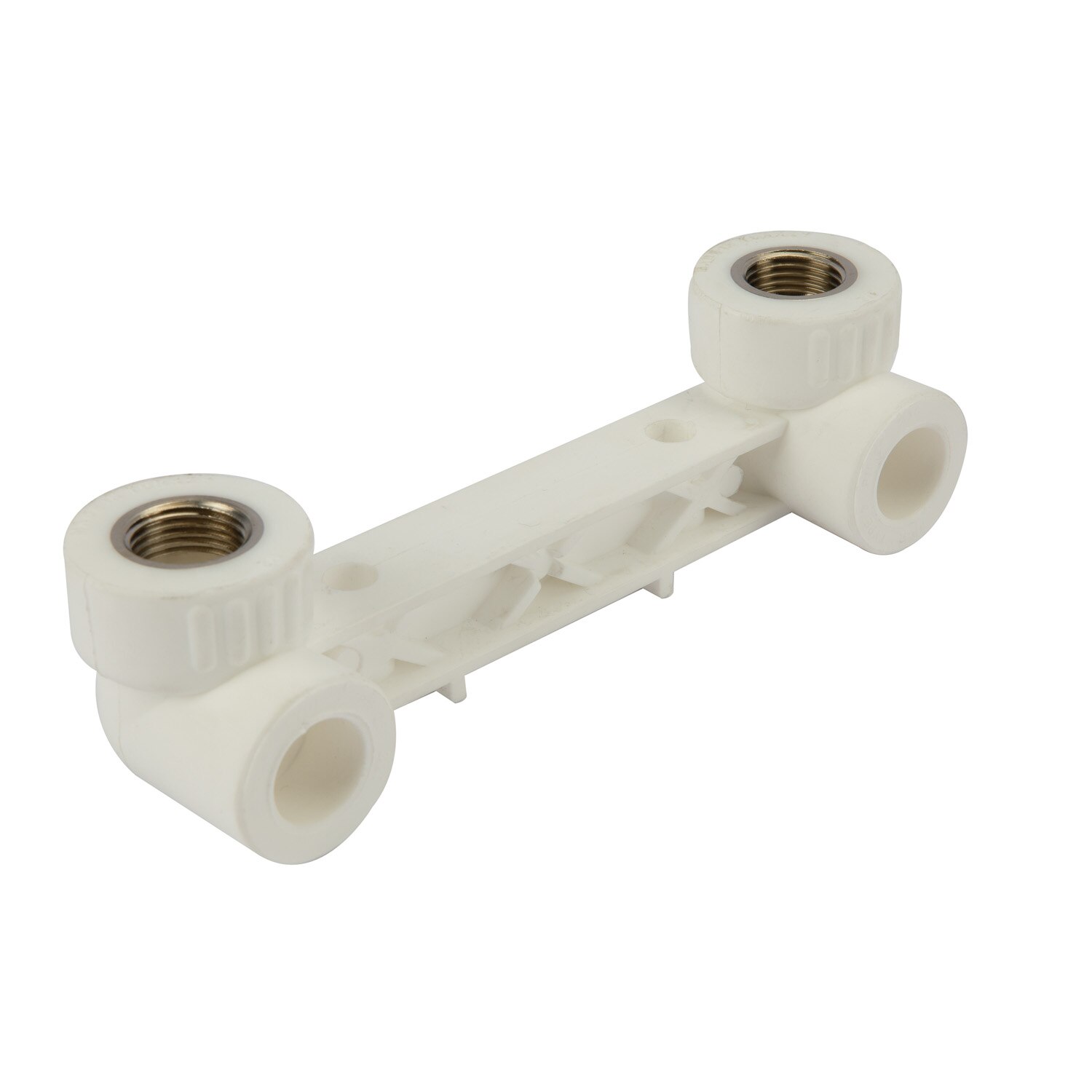 Cot perete plastic PPR, 20 mm, racord 1/2, unghi 90, dublu