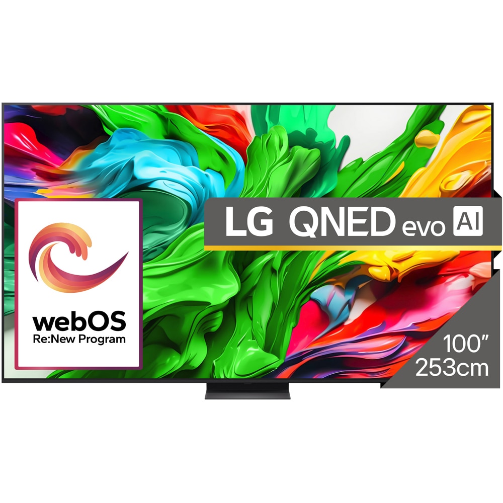 Televizor QNED Evo MiniLED Smart LG 100QNED86A6, Ultra HD 4K, HDR, 252cm