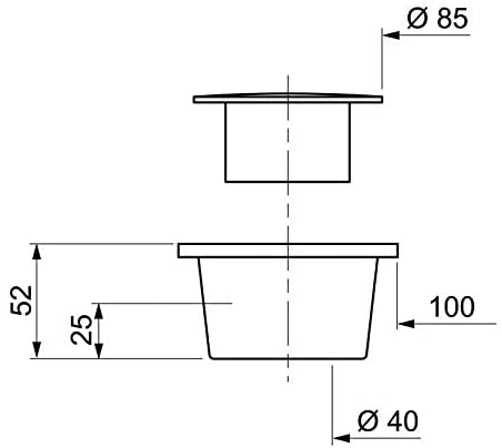 Sifon pardoseala plastic 10x10 • Wirquin