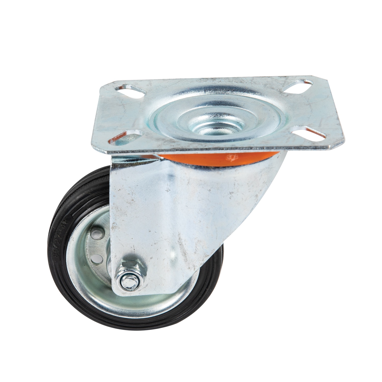 Roata utilitara cu placa pivotanta, cauciuc, 80 x 25 mm, 50 kg