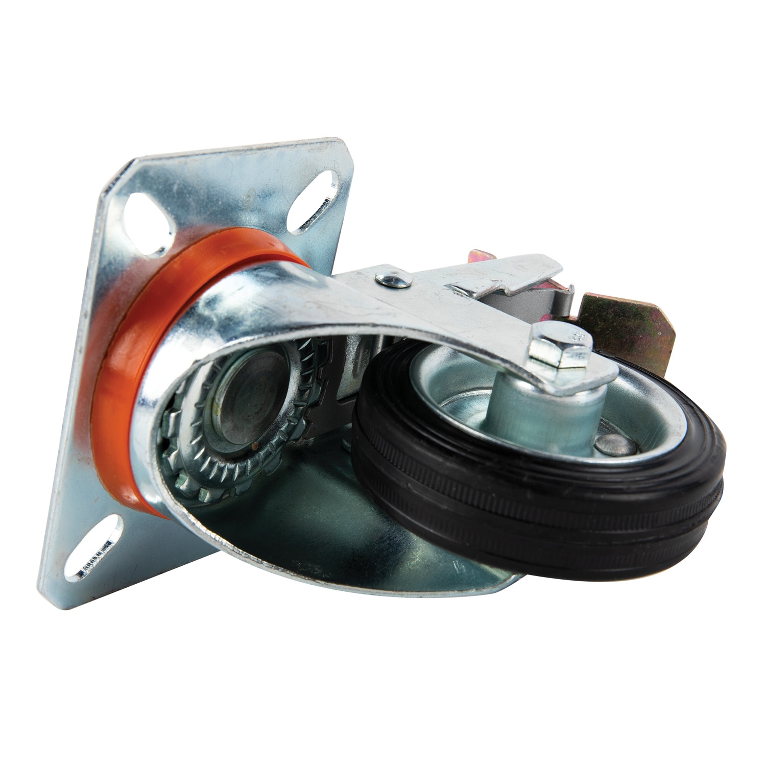 Roata utilitara cu placa pivotanta, cu fixare, 80 x 25 mm, 50 kg