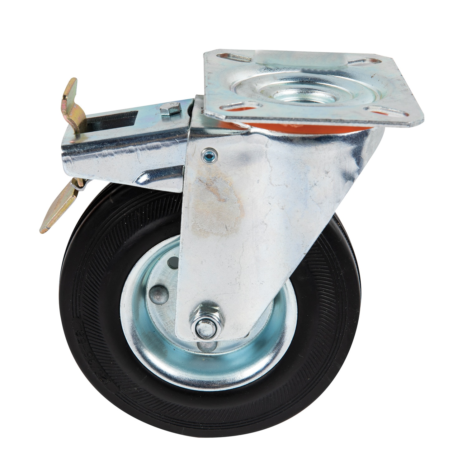 Roata utilitara cu placa pivotanta, cu fixare, 125 x 25 mm, 100 kg