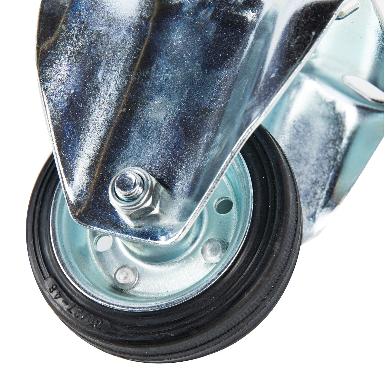 Roata utilitara, placa fixa, din cauciuc solid, 80 x 25 mm, 50 kg