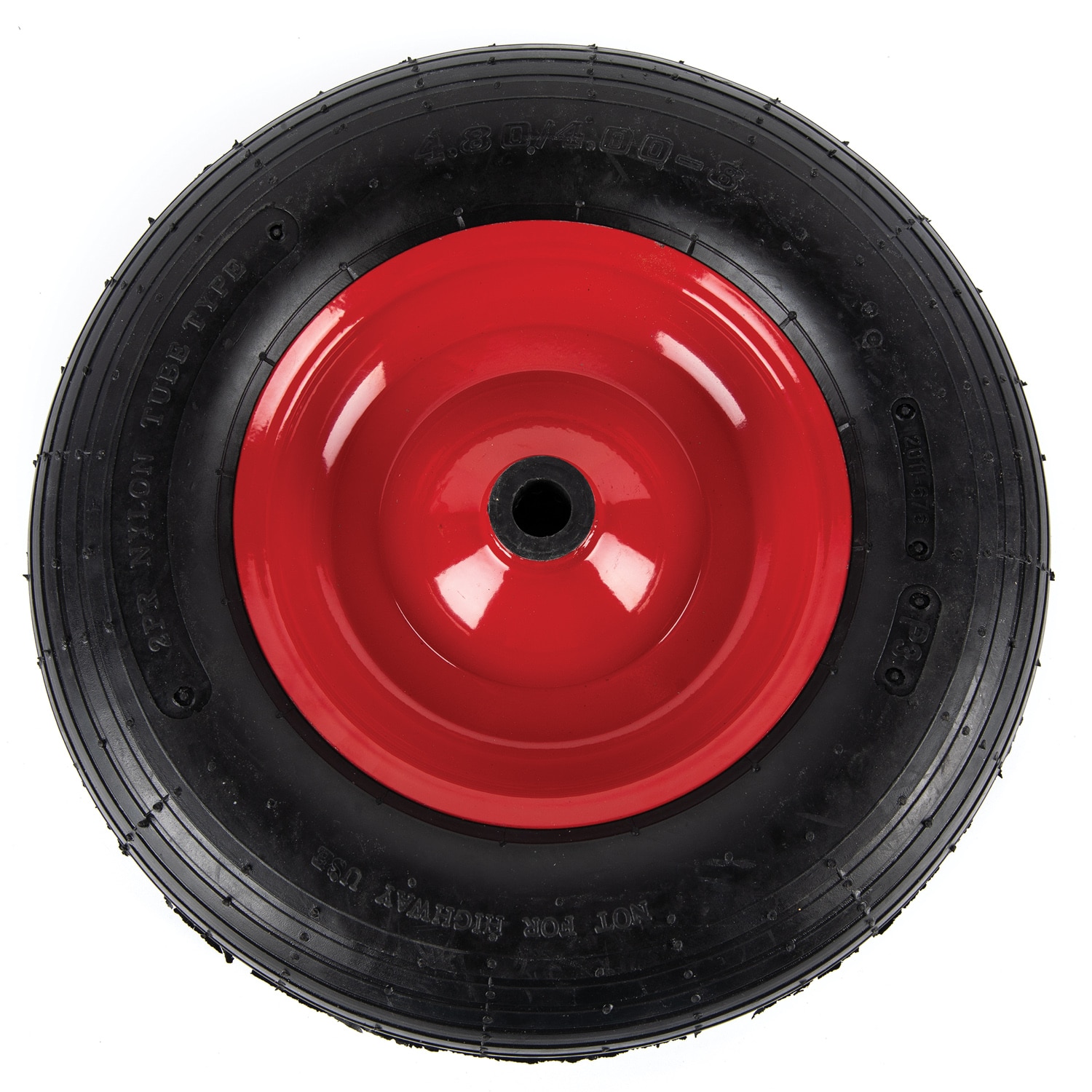 Roata pneumatica, profil striat, janta din otel, 400 x 100 x 20 mm