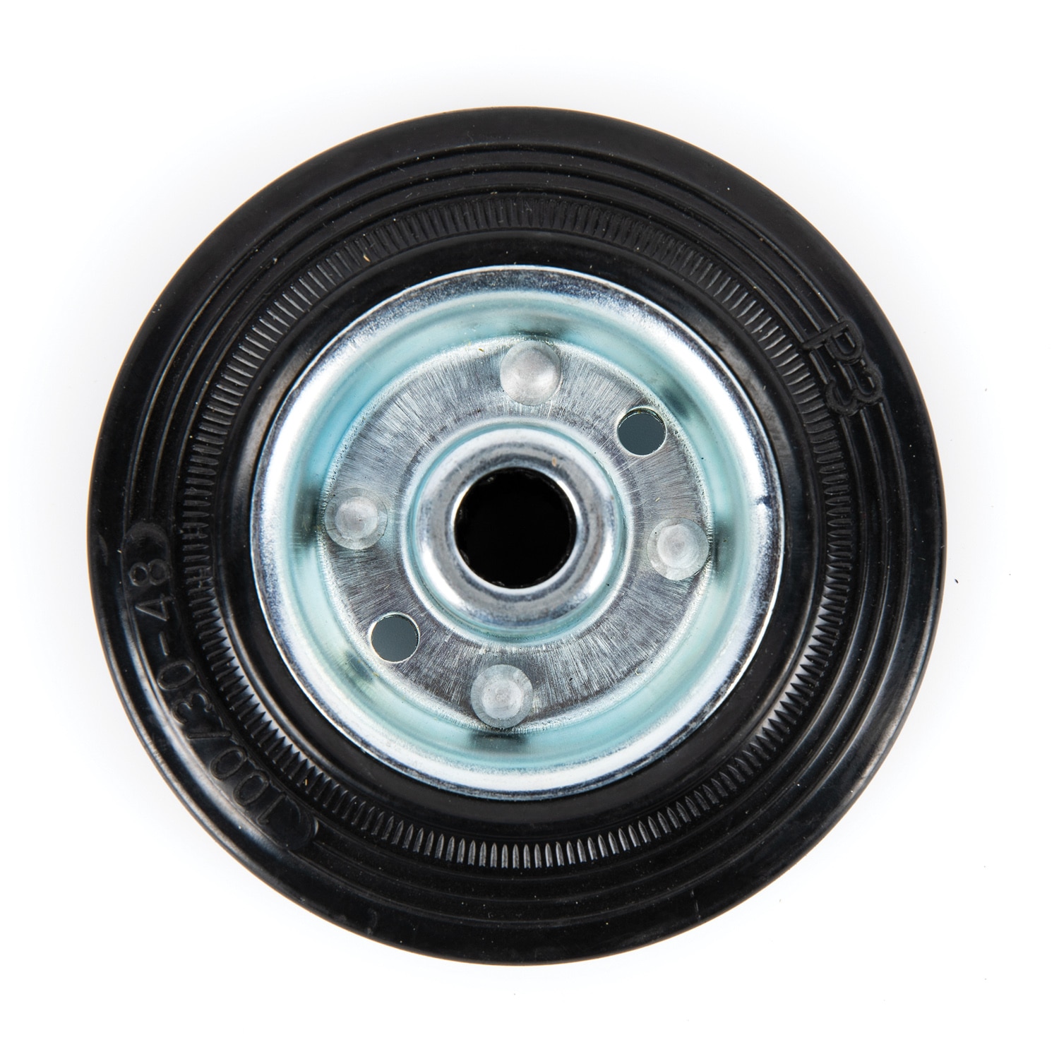 Roata cauciuc masiv, rulment cu role, janta din otel  100 x 30 x 12 mm