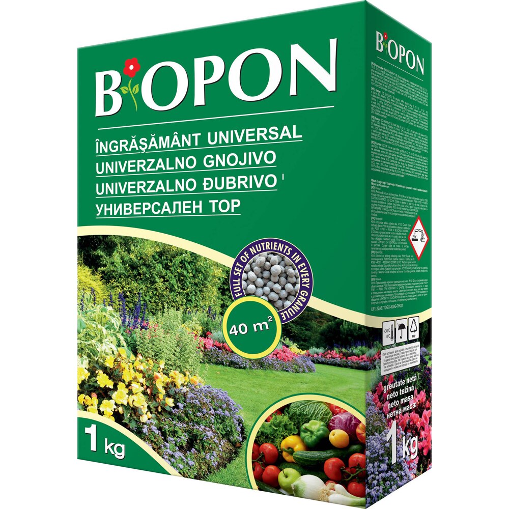 Ingrasamant universal granulat Biopon pentru plante de interior si exterior, 1 kg