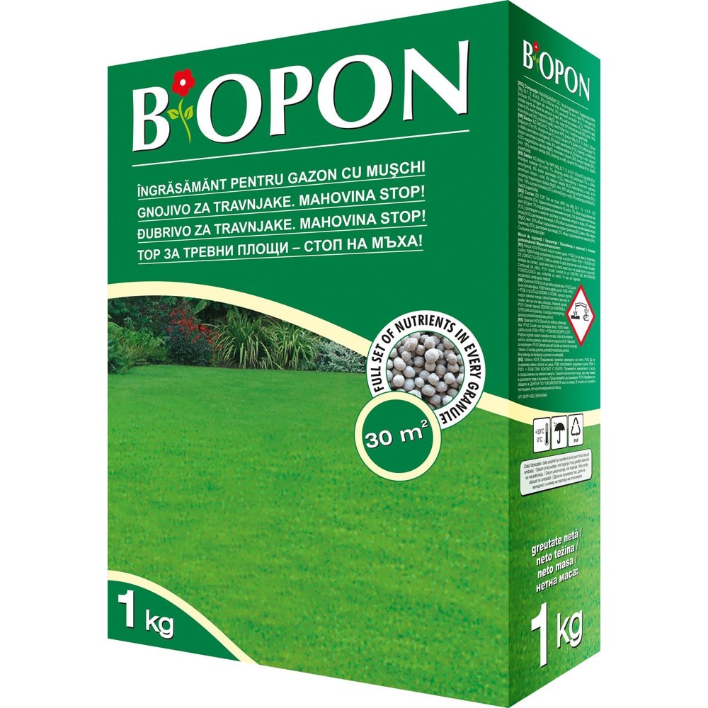 Ingrasamant pentru gazon cu muschi Biopon, 1 kg