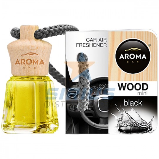 Odorizant auto AROMA CAR Wood Mini, Black, 4ml