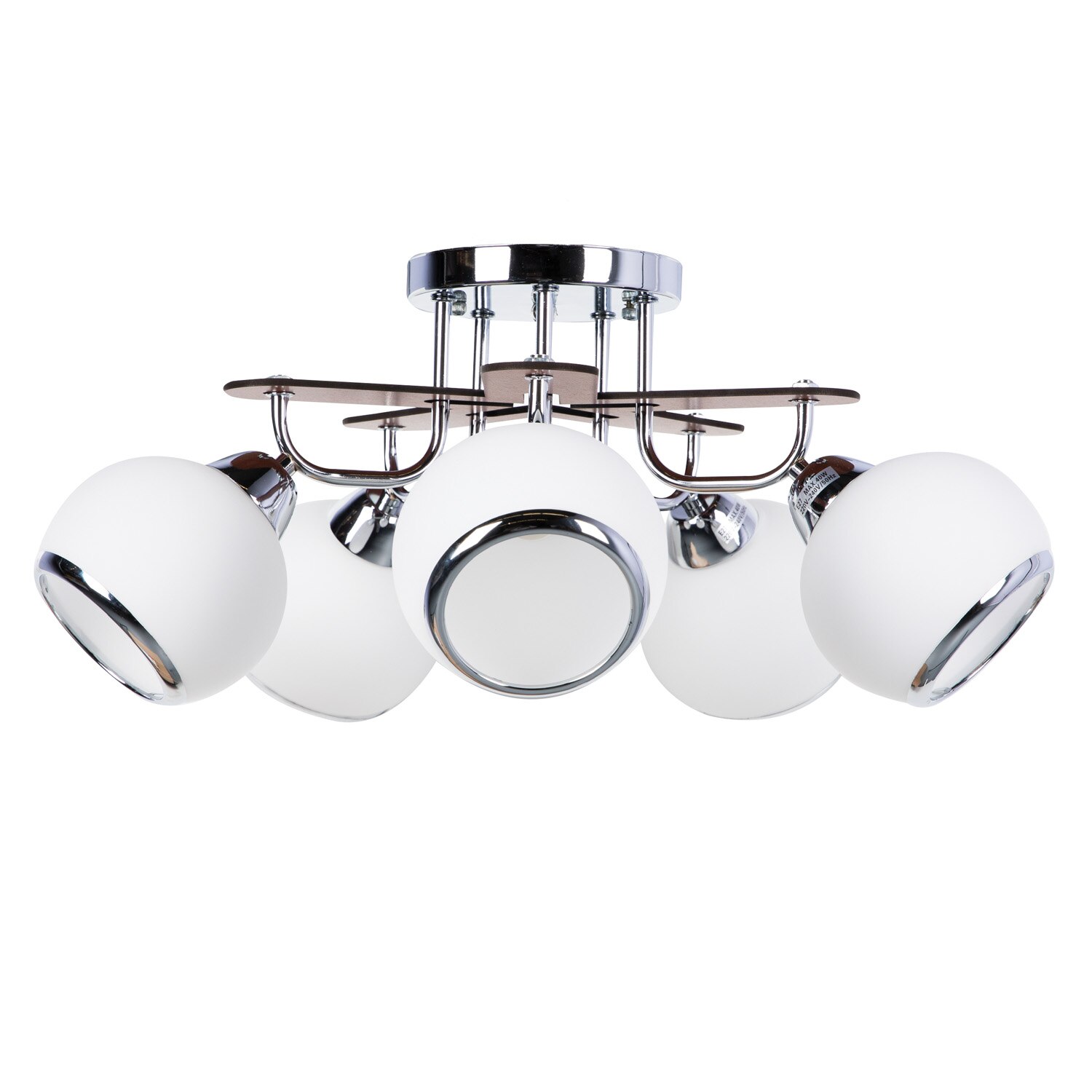 Candelabru KLAUSEN Orbs 5, 15W, E27, Crom