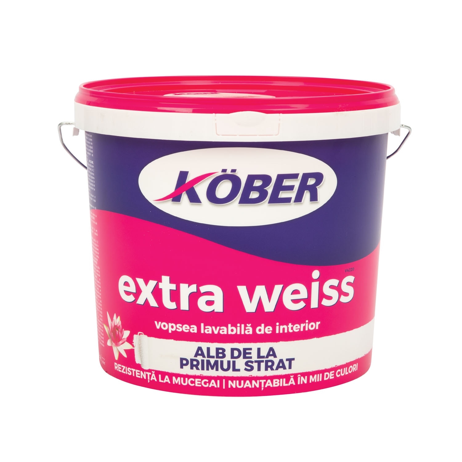 Vopsea lavabila Kober Extra Weiss, alb, 4 L, Interior