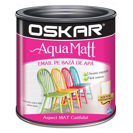 Oskar Email Aqua Matt Alb