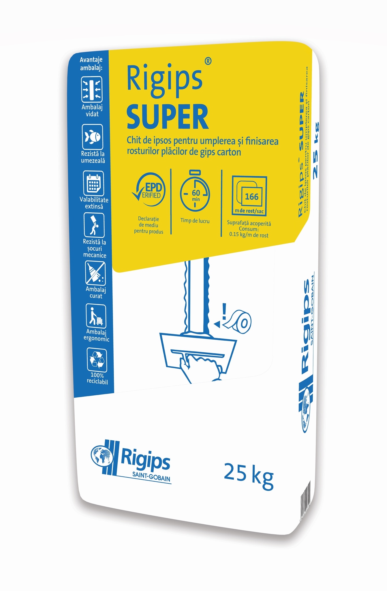 Pasta de imbinare SUPER, Alb, 25kg  Rigips