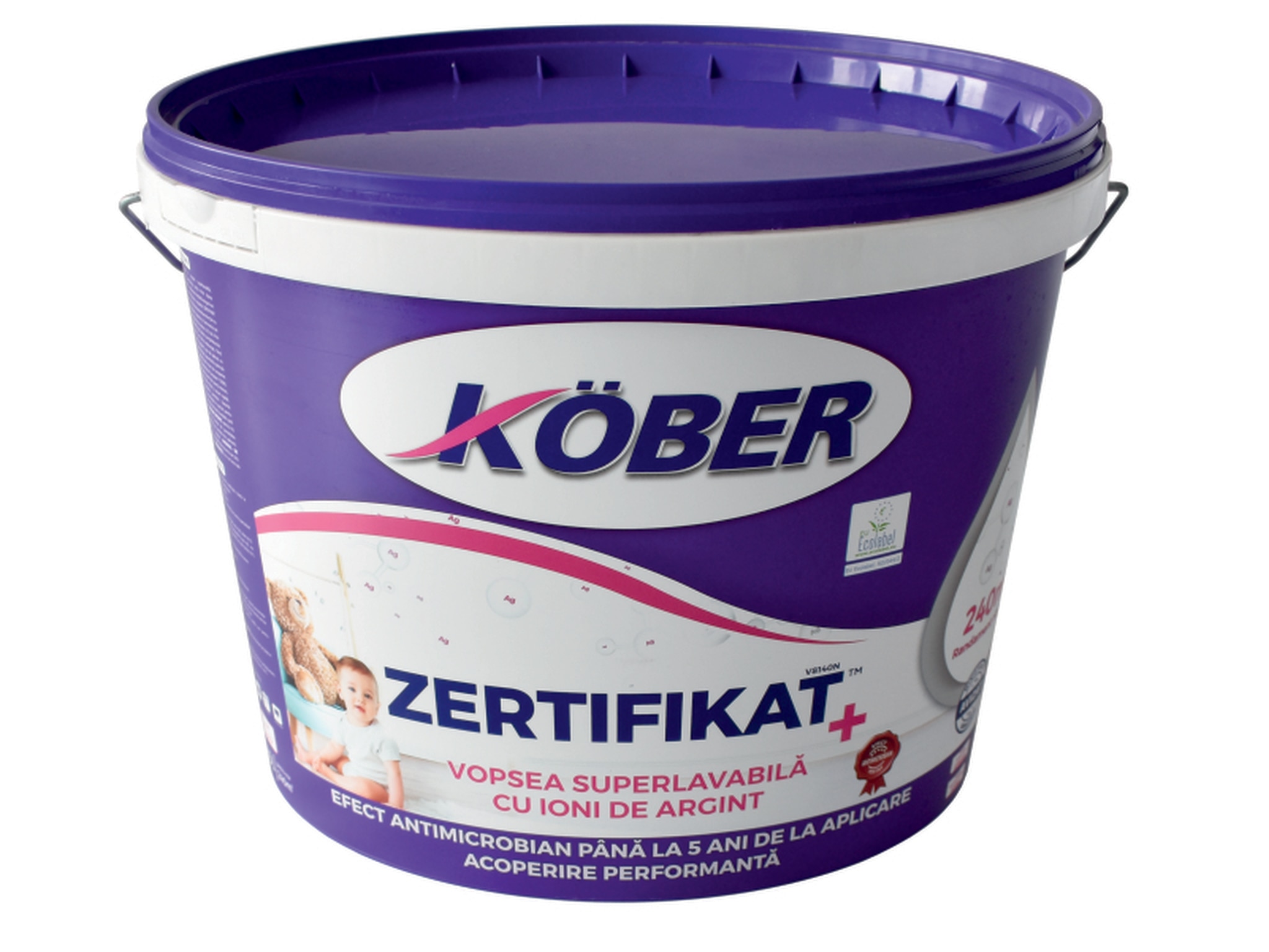 Vopsea lavabila Kober Zertifikat, alb, 15 L, Interior