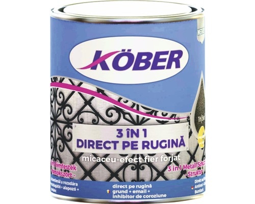 Email micaceu cu efect de fier forjat KOBER, 0.75L, brun