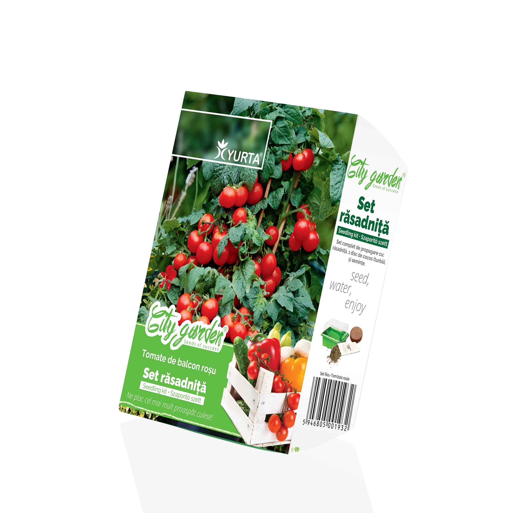Kit rasadnita mica, tomate, rosu  Yurta City Garden