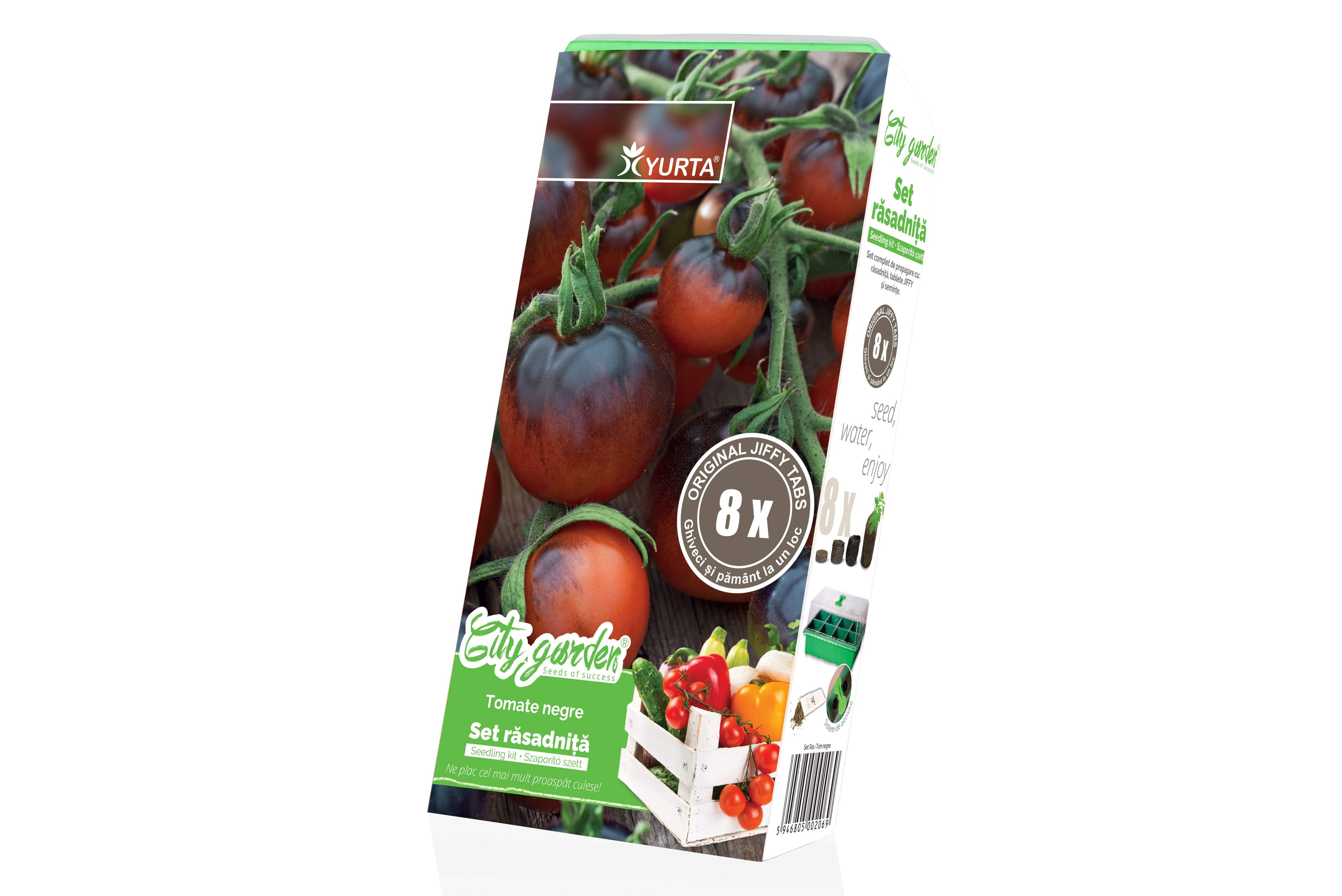 Kit rasadnita medie, tomate negre  Yurta City Garden