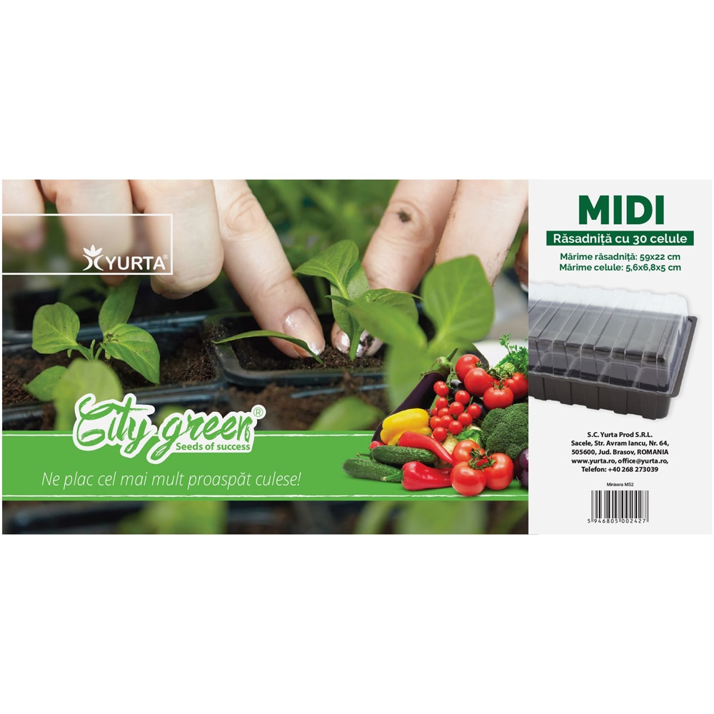 Minisera Yurta, 0.13 mp,  59 x 22 cm, plastic, transparent