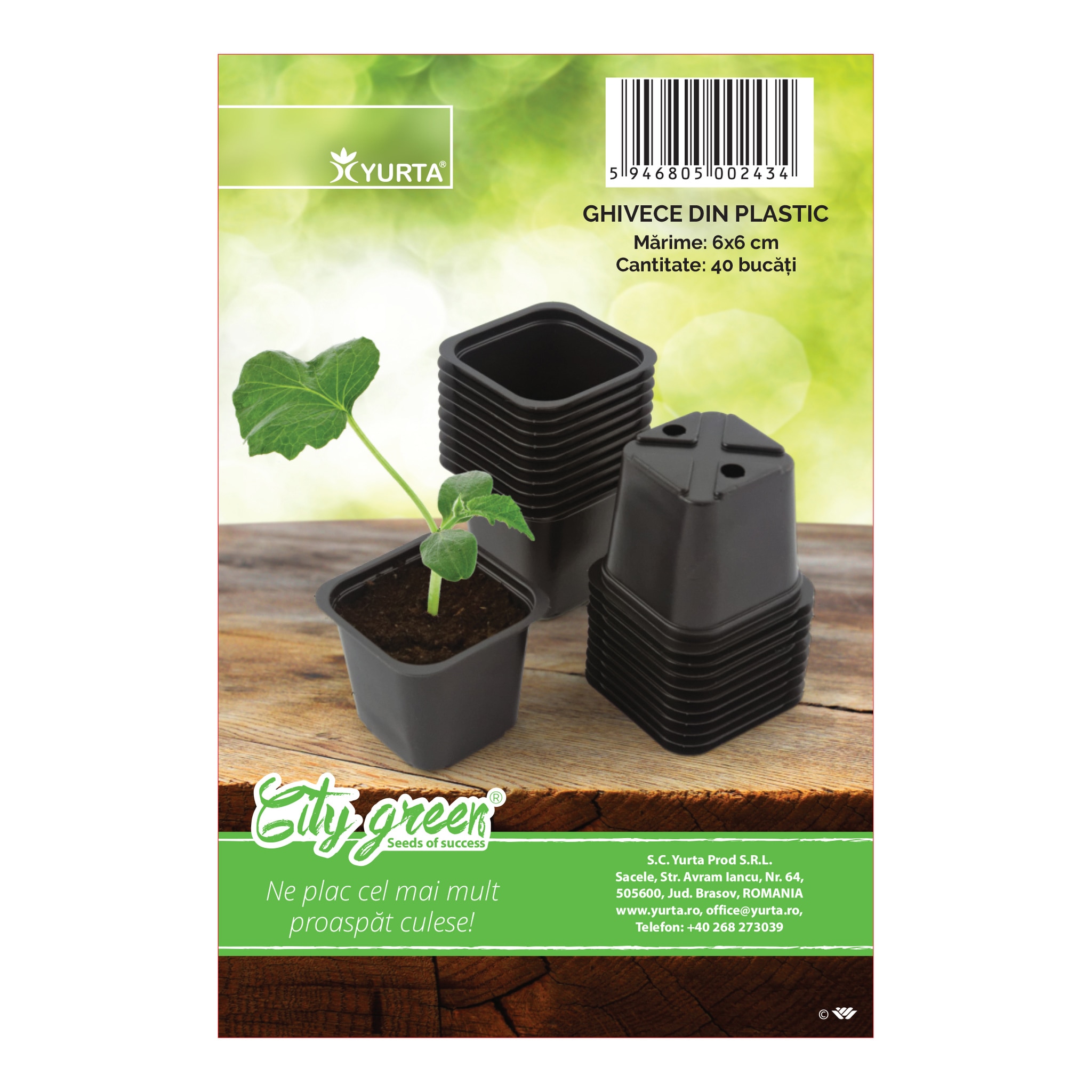 Set Ghivece Rasaduri 6X6 Cm 40Buc Pachet