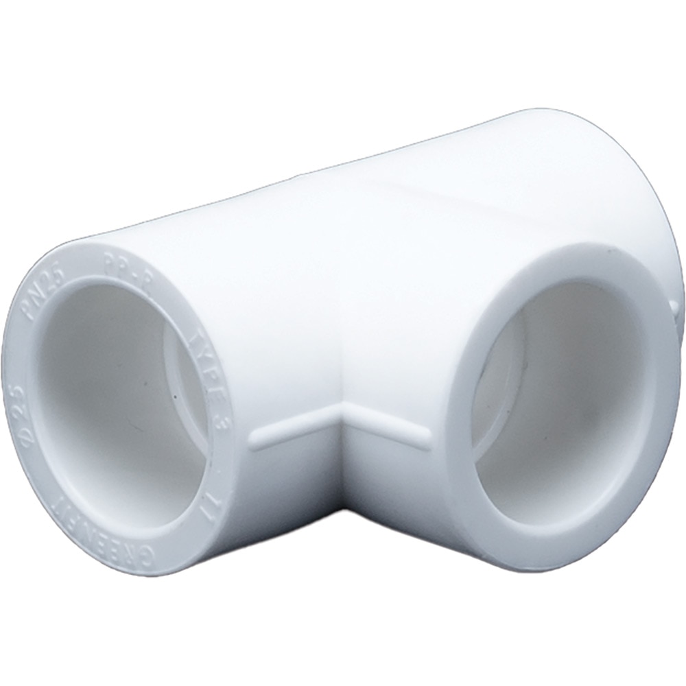 Teu redus, 32 x 25 x 25 mm, polipropilena, alb