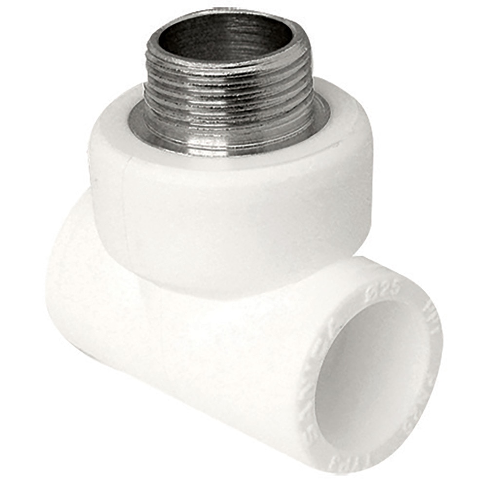 Teu, 25 mm x 1/2" FE, polipropilena, alb